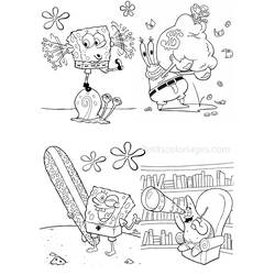 着色页: SquareBob SquarePants (卡通和动画节目) #33417 - 免费可打印着色页