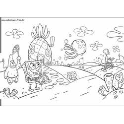 着色页: SquareBob SquarePants (卡通和动画节目) #33548 - 免费可打印着色页