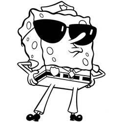 着色页: SquareBob SquarePants (卡通和动画节目) #33657 - 免费可打印着色页