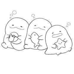 着色页: Sumikko Gurashi (卡通和动画节目) #211510 - 免费可打印着色页