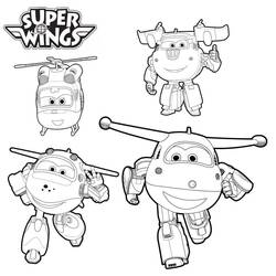 着色页: Super Wings (卡通和动画节目) #196621 - 免费可打印着色页