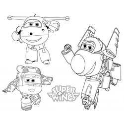 着色页: Super Wings (卡通和动画节目) #196623 - 免费可打印着色页