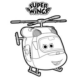 着色页: Super Wings (卡通和动画节目) #196626 - 免费可打印着色页