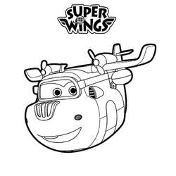 着色页: Super Wings (卡通和动画节目) #196628 - 免费可打印着色页