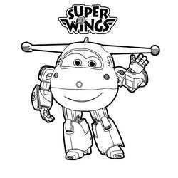 着色页: Super Wings (卡通和动画节目) #196639 - 免费可打印着色页