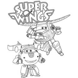 着色页: Super Wings (卡通和动画节目) #196649 - 免费可打印着色页