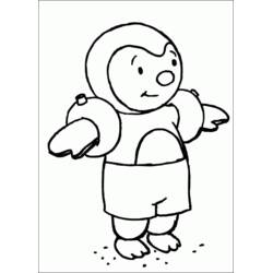 着色页: Tchoupi和Doudou (卡通和动画节目) #34127 - 免费可打印着色页