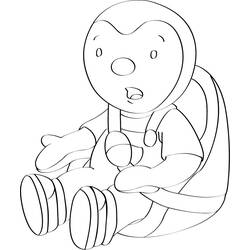 着色页: Tchoupi和Doudou (卡通和动画节目) #34220 - 免费可打印着色页