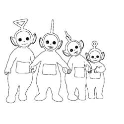 着色页: Teletubbies - 免费可打印着色页