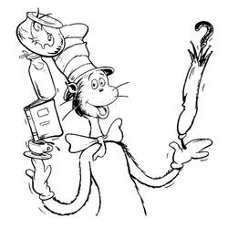 着色页: The Cat in the Hat (卡通和动画节目) #220498 - 免费可打印着色页