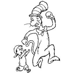 着色页: The Cat in the Hat - 免费可打印着色页