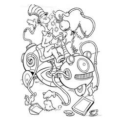 着色页: The Cat in the Hat (卡通和动画节目) #220507 - 免费可打印着色页