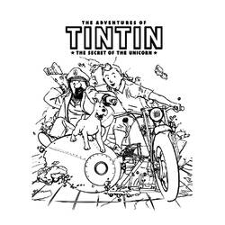 着色页: Tintin (卡通和动画节目) #25715 - 免费可打印着色页
