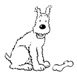 着色页: Tintin (卡通和动画节目) #25716 - 免费可打印着色页