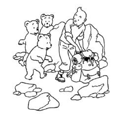 着色页: Tintin (卡通和动画节目) #25724 - 免费可打印着色页
