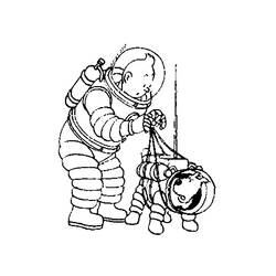 着色页: Tintin (卡通和动画节目) #25725 - 免费可打印着色页