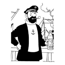 着色页: Tintin (卡通和动画节目) #25733 - 免费可打印着色页