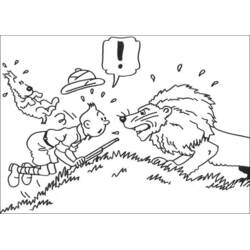 着色页: Tintin (卡通和动画节目) #25743 - 免费可打印着色页
