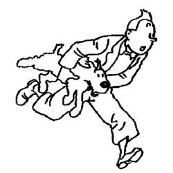 着色页: Tintin (卡通和动画节目) #25767 - 免费可打印着色页