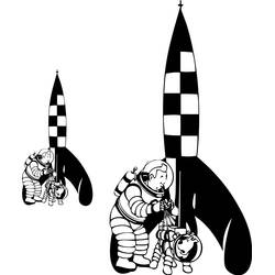 着色页: Tintin (卡通和动画节目) #25786 - 免费可打印着色页
