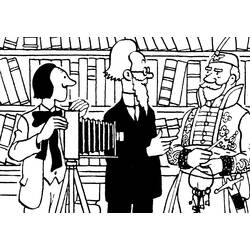 着色页: Tintin (卡通和动画节目) #25789 - 免费可打印着色页