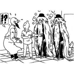 着色页: Tintin (卡通和动画节目) #25841 - 免费可打印着色页