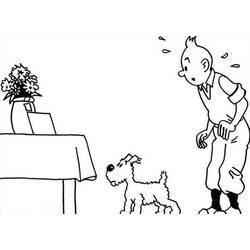 着色页: Tintin (卡通和动画节目) #25852 - 免费可打印着色页