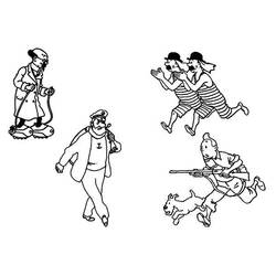 着色页: Tintin (卡通和动画节目) #25882 - 免费可打印着色页