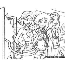 着色页: Totally Spies (卡通和动画节目) #29046 - 免费可打印着色页