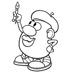 着色页: Toy Story: Mister Potato Head (卡通和动画节目) #205243 - 免费可打印着色页