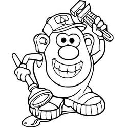 着色页: Toy Story: Mister Potato Head (卡通和动画节目) #205246 - 免费可打印着色页