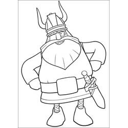 着色页: Vic Le Viking (卡通和动画节目) #207021 - 免费可打印着色页
