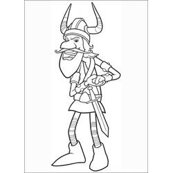 着色页: Vic Le Viking (卡通和动画节目) #207025 - 免费可打印着色页