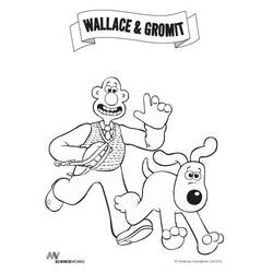 着色页: Wallace和Gromit - 免费可打印着色页