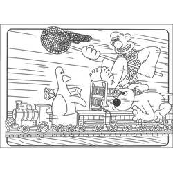 着色页: Wallace和Gromit (卡通和动画节目) #203617 - 免费可打印着色页