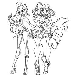 着色页: Winx (卡通和动画节目) #180540 - 免费可打印着色页