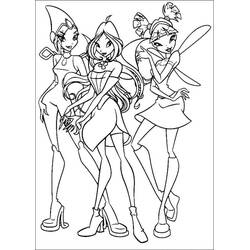 着色页: Winx (卡通和动画节目) #180555 - 免费可打印着色页