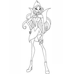 着色页: Winx (卡通和动画节目) #180558 - 免费可打印着色页