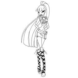 着色页: Winx (卡通和动画节目) #180560 - 免费可打印着色页