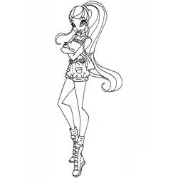 着色页: Winx - 免费可打印着色页