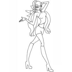 着色页: Winx (卡通和动画节目) #180567 - 免费可打印着色页