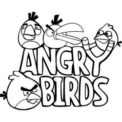 着色页: 愤怒的小鸟 (动画片) #25025 - 免费可打印着色页