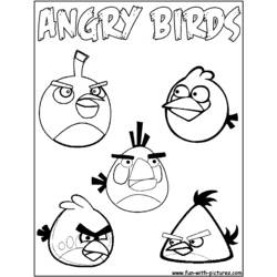 着色页: 愤怒的小鸟 (动画片) #25068 - 免费可打印着色页