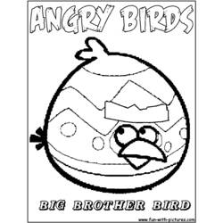 着色页: 愤怒的小鸟 (动画片) #25079 - 免费可打印着色页