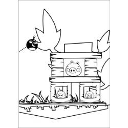 着色页: 愤怒的小鸟 (动画片) #25088 - 免费可打印着色页