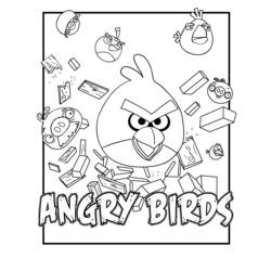 着色页: 愤怒的小鸟 (动画片) #25107 - 免费可打印着色页