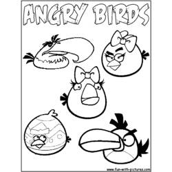 着色页: 愤怒的小鸟 (动画片) #25127 - 免费可打印着色页