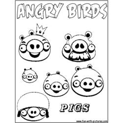 着色页: 愤怒的小鸟 (动画片) #25145 - 免费可打印着色页