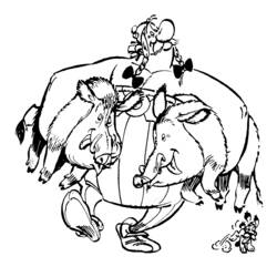 着色页: Asterix 和 Obelix (动画片) #24432 - 免费可打印着色页