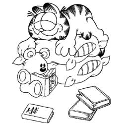 着色页: 加菲猫 (动画片) #26112 - 免费可打印着色页